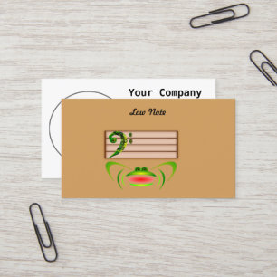 Carte De Visite Grenouille verte Note basse