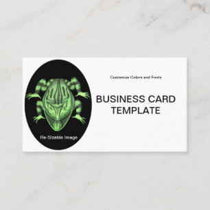 Carte De Visite Grenouille verte sauvage Reptiles Le crapaud