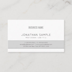 Carte De Visite Grey Company Plain Professional Design élégant