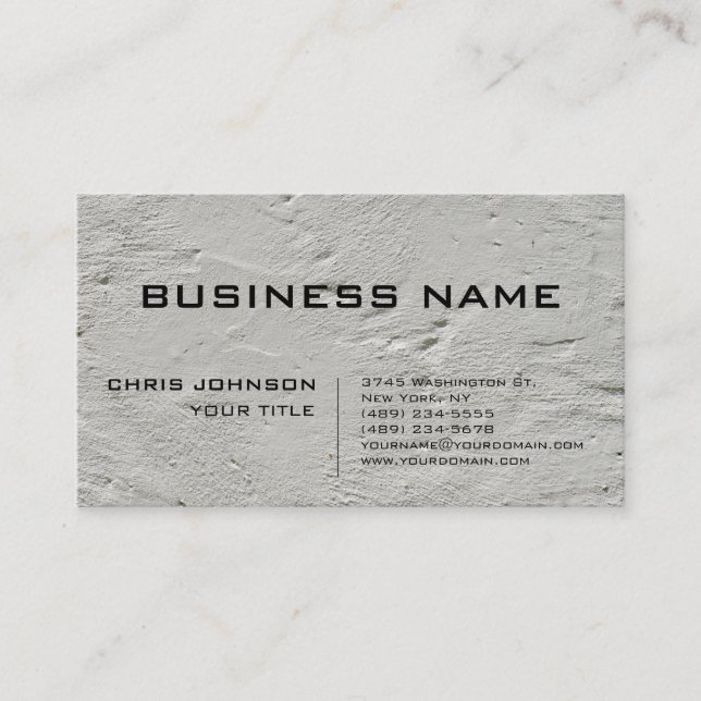 Carte De Visite Grey Wall tendance Stylish Consultant (Devant)