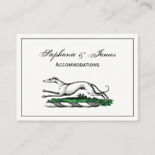 Carte De Visite Greyhound Whippet à la tête d'un emblème de crête 