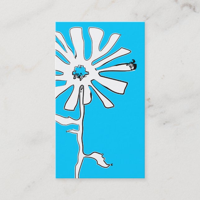 Carte De Visite gribouillis de fleur (Devant)