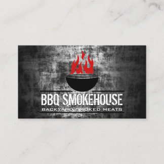 Carte De Visite Grill barbecue en feu