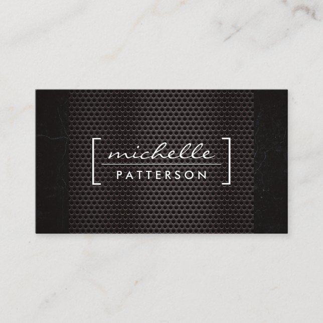 Carte De Visite Grill métallique foncé (Devant)