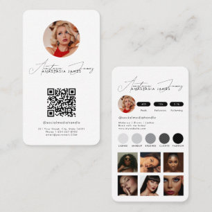 Carte De Visite Grille d'alimentation d'Influencer Médias sociaux 