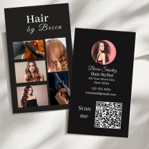 Grille de photos de coiffeur Code QR Beauté