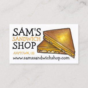 Carte De Visite Grillé Fromage grillé Sandwich Food Chef Diner