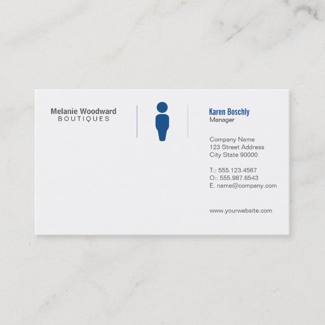 Carte De Visite Grille simple (Devant)