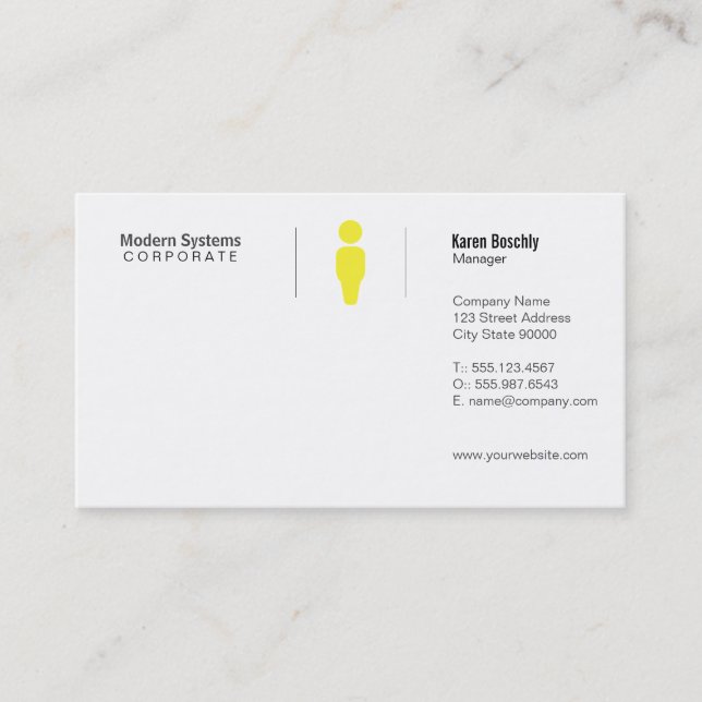 Carte De Visite Grille simple (Devant)
