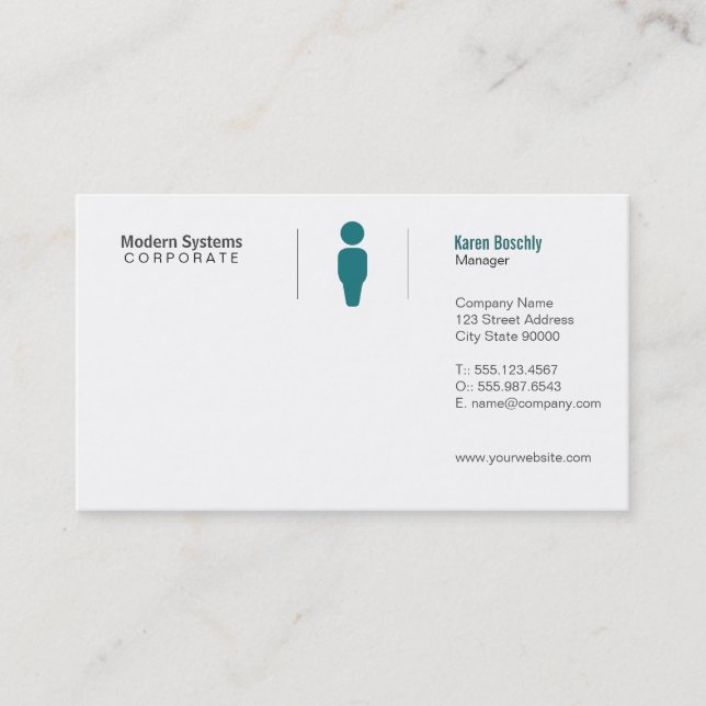 Carte De Visite Grille simple (Devant)