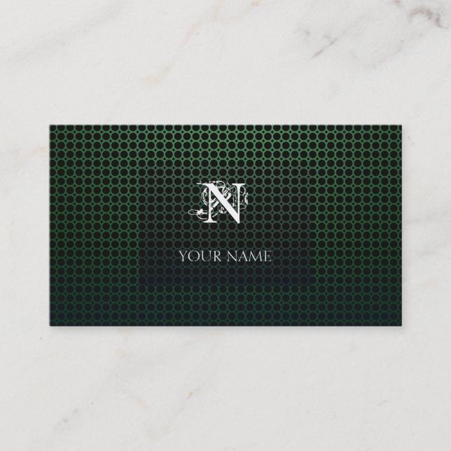 Carte De Visite Grille verte (Devant)