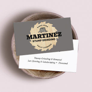 Carte De Visite Grinçage de souche   Service et suppression de l'a