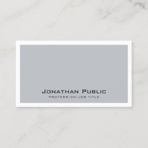 Carte De Visite Gris Blanc Design Moderne élégant clair élégant él