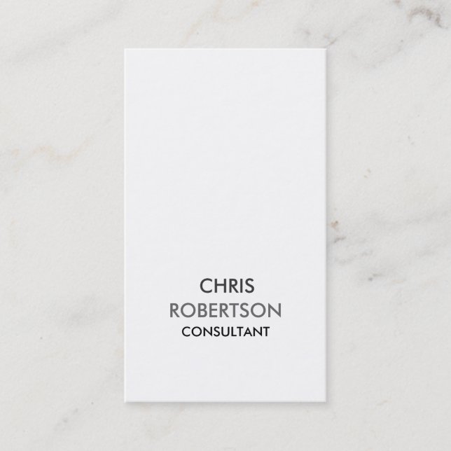 Carte de visite gris blanc noir vertical (Devant)