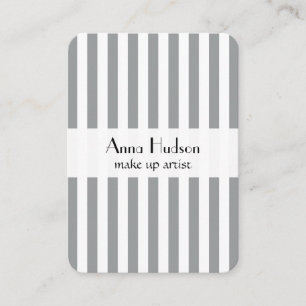Carte De Visite Gris blancs (lignes parallèles)