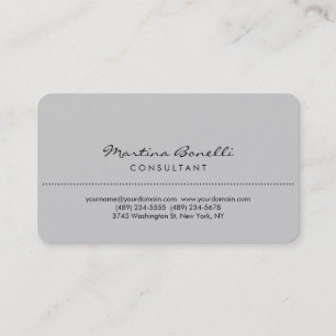 Carte de visite gris clair blanc arrondi