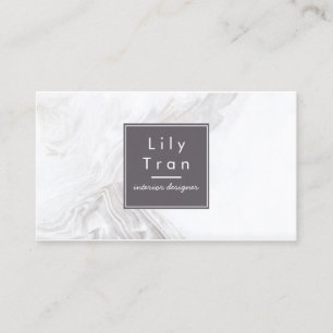 Carte de visite gris-clair de marbre d'aquarelle