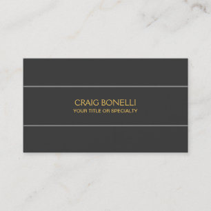 Carte de visite gris clair jaune or