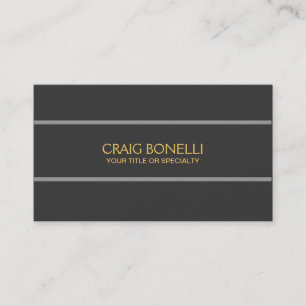 Carte de visite gris clair jaune or