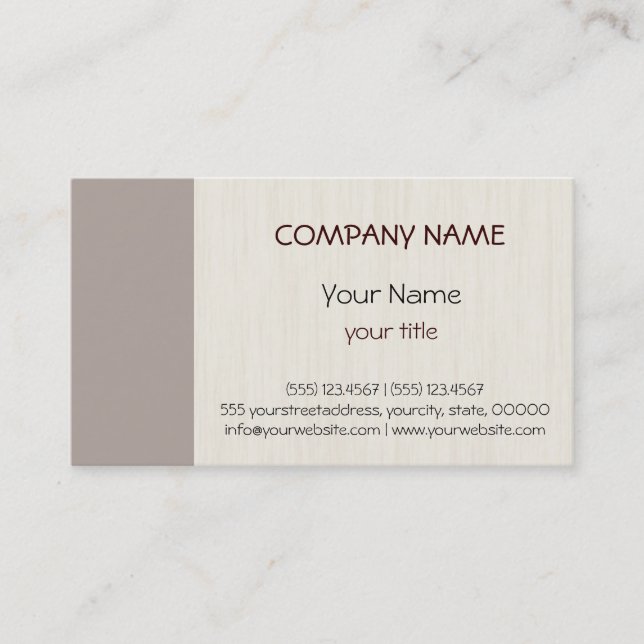 Carte De Visite Gris clair professionnel élégant moderne (Devant)