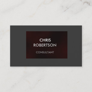 Carte de visite gris clair rouge foncé