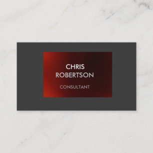 Carte de visite gris clair rouge foncé