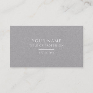 Carte de visite gris classique