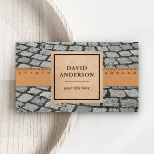 Carte De Visite Gris Cobblestone Promenade Sidewalk Pierres de tra