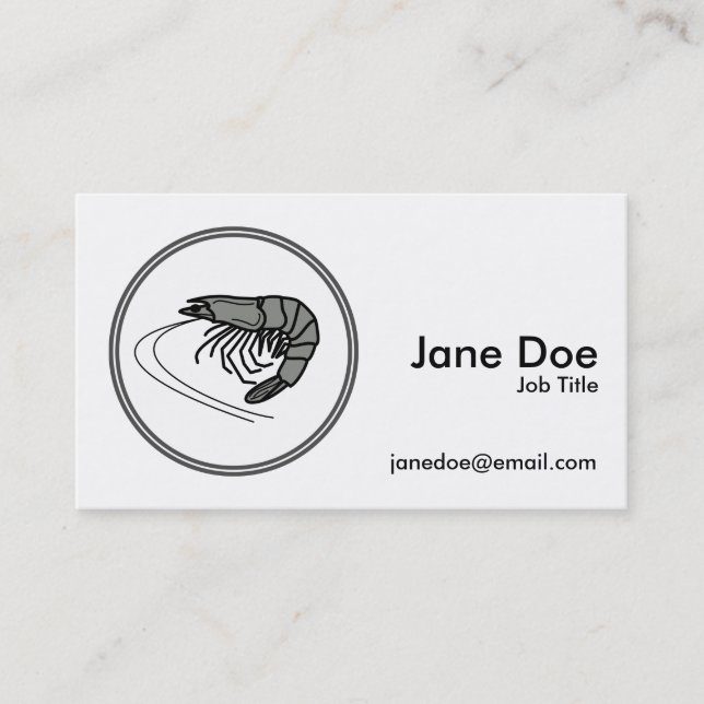 Carte De Visite Gris - Collection de crabes de poisson (Devant)