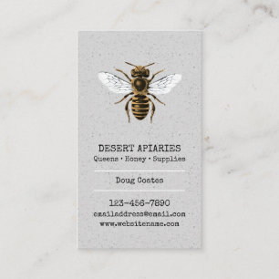 Carte De Visite Gris d'abeille et de nid d'abeilles