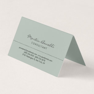Carte De Visite Gris de cendre moderne minimaliste Plain