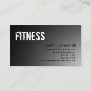 Carte de visite gris de formateur personnel modern