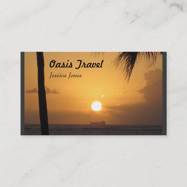 Carte De Visite Gris d'oasis (Devant)