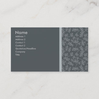 Carte De Visite Gris élégant