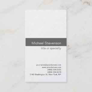 Carte De Visite Gris Gris Vertical Stylish tendance