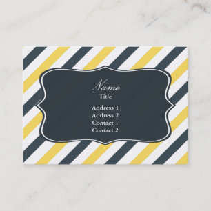 Carte De Visite Gris jaune et charbon