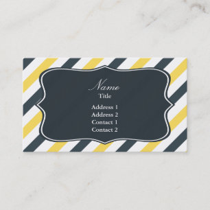 Carte De Visite Gris jaune et charbon