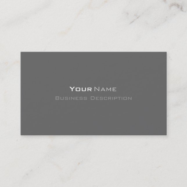 Carte de visite gris minimal (Devant)