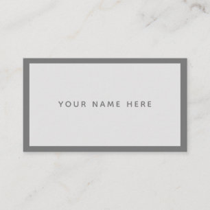 Carte de visite gris minimal