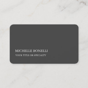 Carte De Visite Gris minimaliste moderne unique