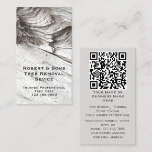 Carte De Visite Gris Moderne Arbre Rustique Professionnel   Ajoute