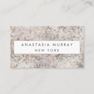 Carte De Visite Gris Moderne, Blanc & Marbre Doré Minimaliste Luxe