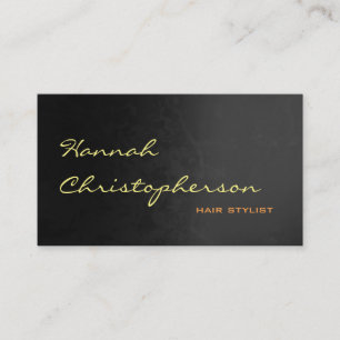 Carte De Visite Gris Motif Chic Écriture manuscrite Liste des chev
