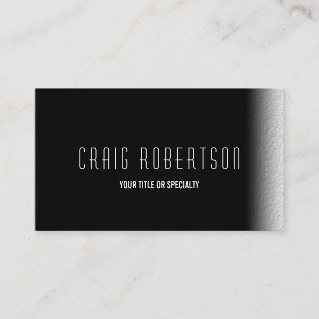 Carte de visite gris noir clair (Devant)