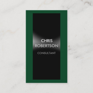 Carte de visite gris noir vert de la forêt vertica