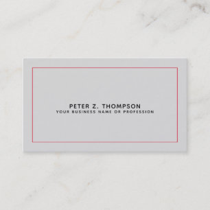 carte de visite gris pâle moderne avec une fine li