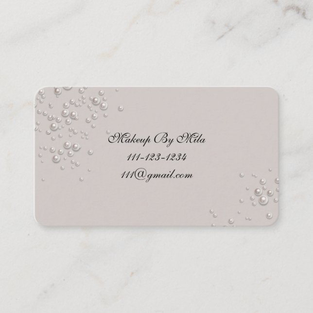 carte de visite gris perle (Devant)
