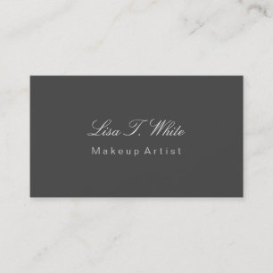 Carte De Visite Gris Professional Classic Maquillage Artiste Styli