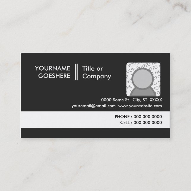 Carte De Visite gris professionnel 2 (Devant)