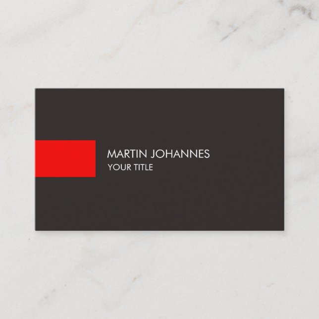 Carte de visite gris rouge professionnel (Devant)